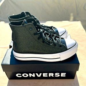Womens Converse platform all star size 7.5 black/white hightop chuck taylor